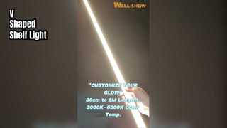 Lumière d'étagère en V