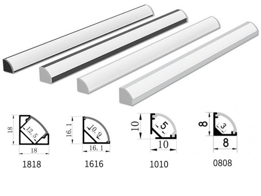 Agrafes laiteuses claires légères linéaires de montures de couverture de profil en aluminium de RoHS LED de la CE sous l'étagère de Cabinet