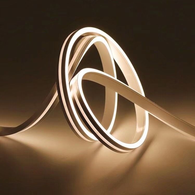 Dc blanc froid chaud au néon flexible imperméable 12/24V de la lumière de bande du silicium LED IP67 pour le décor d'intérieur extérieur