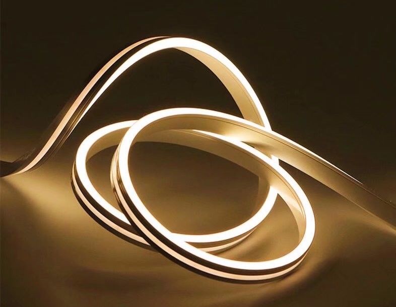 Dc blanc froid chaud au néon flexible imperméable 12/24V de la lumière de bande du silicium LED IP67 pour le décor d'intérieur extérieur