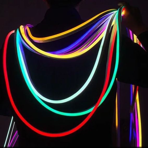 Changement de couleur doux au néon bleu rose du silicone 16x16mm de la lumière de bande de LED 12V 24C RVB