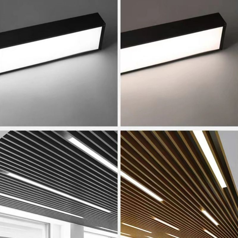 Pendant linéaire léger accrochant linéaire de la chambre à coucher LED allumant le décor d'intérieur noir 3000K 5000K 35W