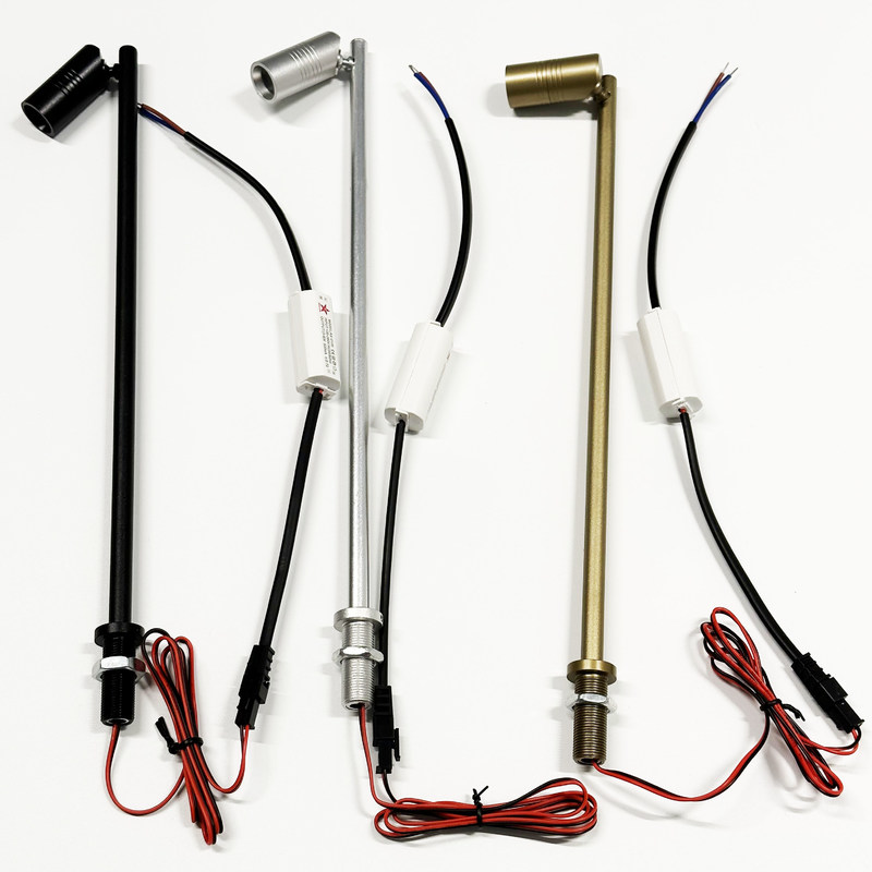 Vitrine réglable de bijoux 1W de la taille légère de bijoux de C.C 12V LED LED la contre- petite Polonais a mené l'éclairage