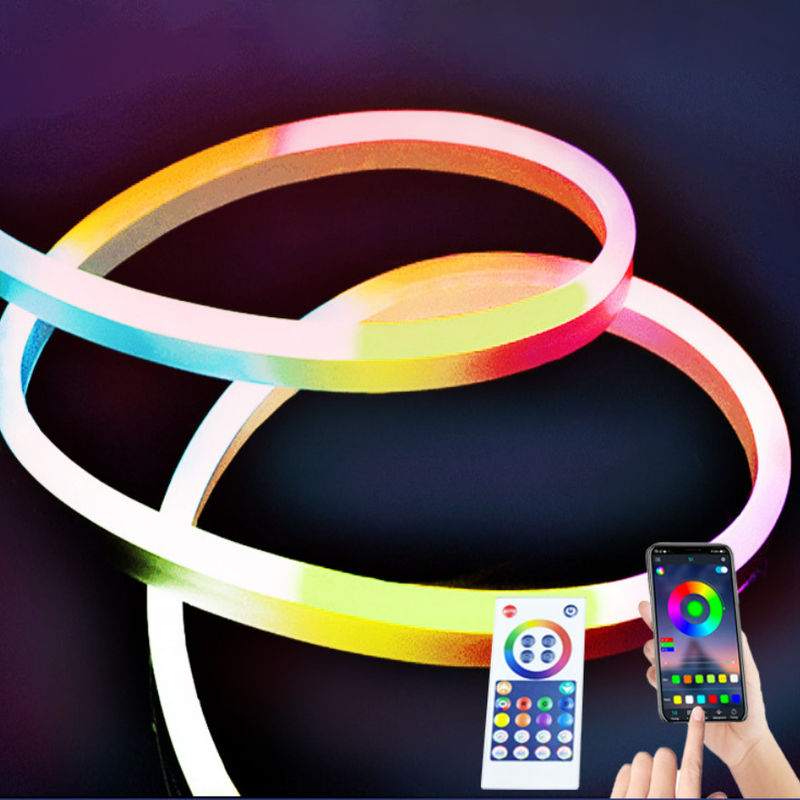 Décor à la maison extérieur d'intérieur au néon 12V de barre de lumière de bande de silicone du monstre 5m Smart