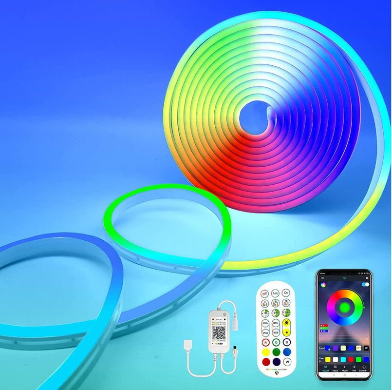 Décor à la maison extérieur d'intérieur au néon 12V de barre de lumière de bande de silicone du monstre 5m Smart
