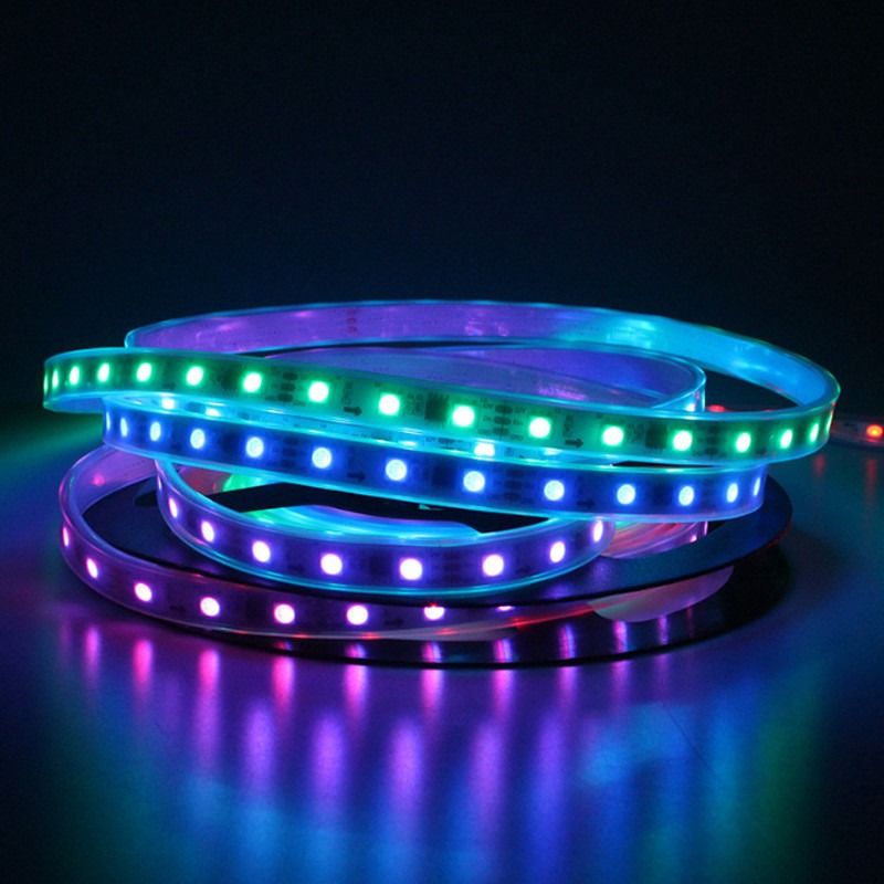 Bande accessible individuelle flexible de pixel de la lumière de bande de RVB LED WS2812B 5050SMD 16.4FT 60Pixels/M 300Pixels LED
