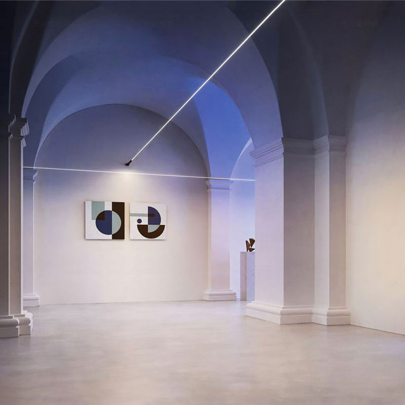 L'éclairage d'intérieur CRI>90 IP20/IP65 d'illumination linéaire d'horizon a mené la lumière en acier de ficelle