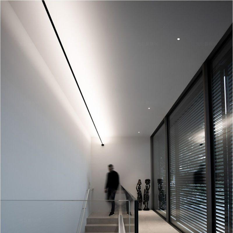 L'éclairage d'intérieur CRI>90 IP20/IP65 d'illumination linéaire d'horizon a mené la lumière en acier de ficelle